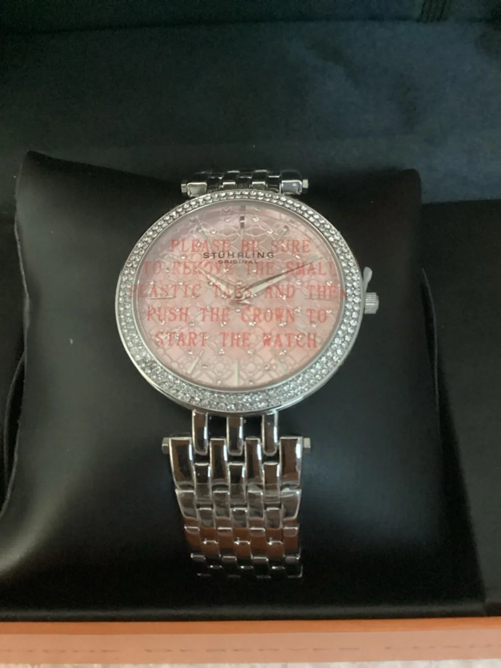 Stuhrling Original Silver and Pink Women's Watch